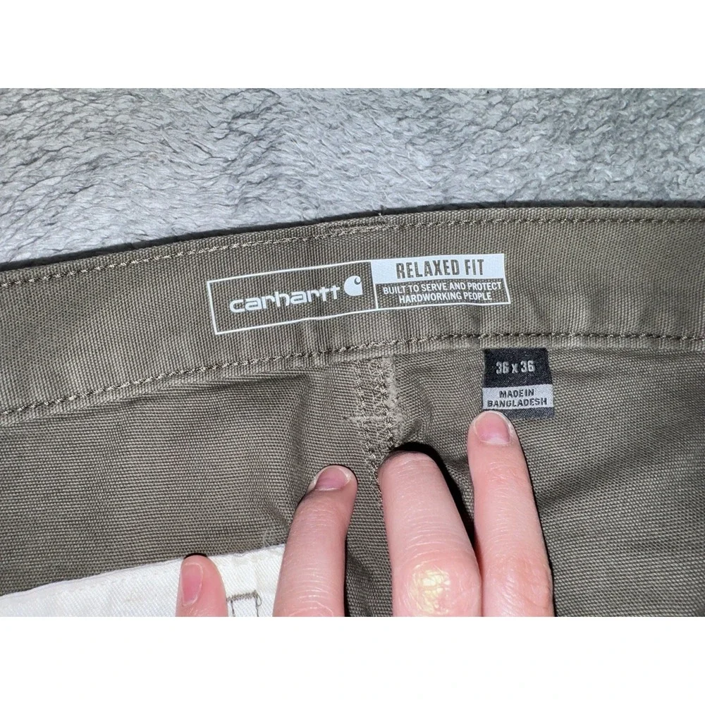 Carhartt BN2802-M 36x36 Relax Rugged Flex Double Front Utility Pants Umber Brown